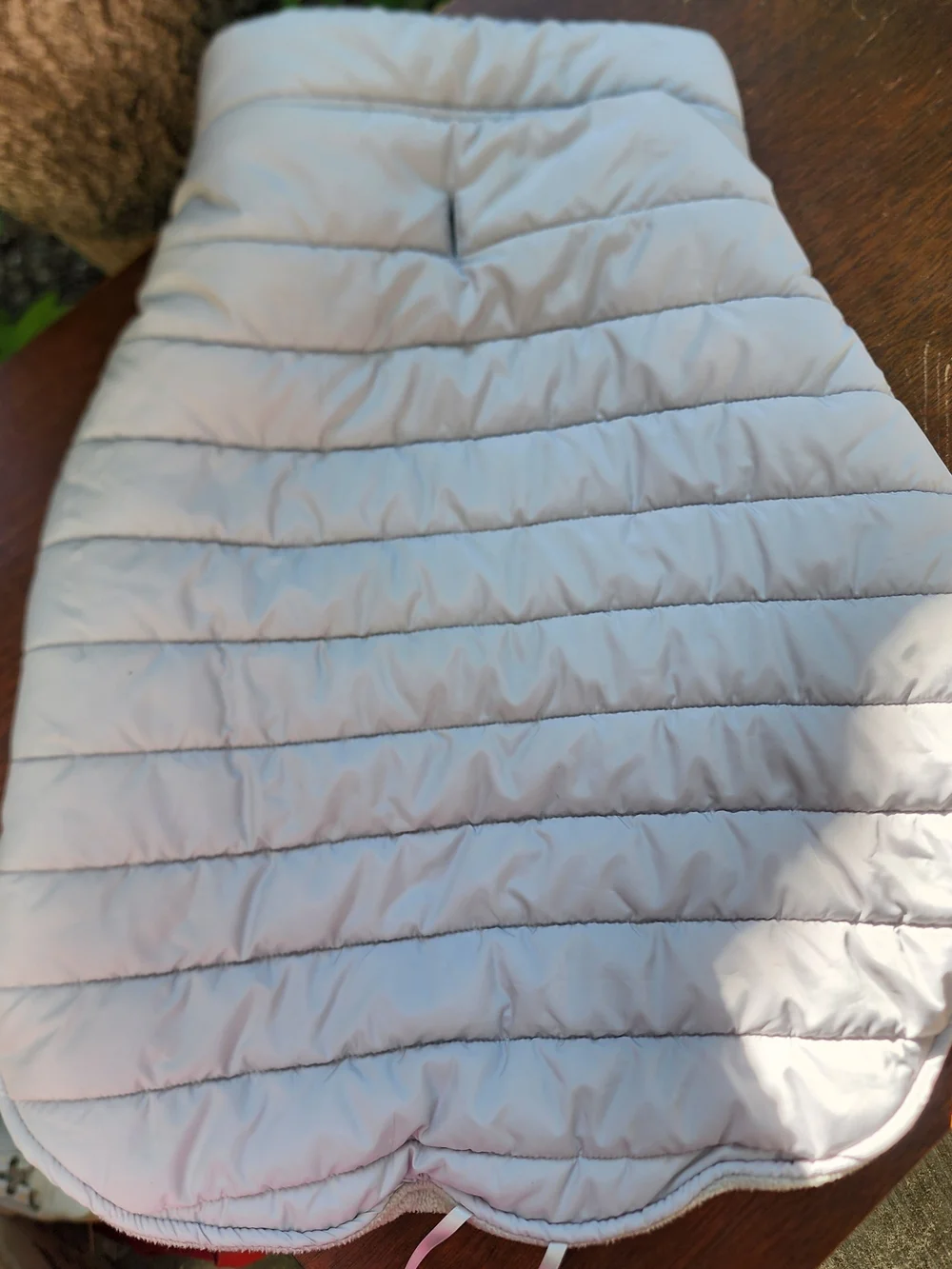 Top Paw Dog Puffer Vest Jacket Grey Fleece Lined Quilted Coat